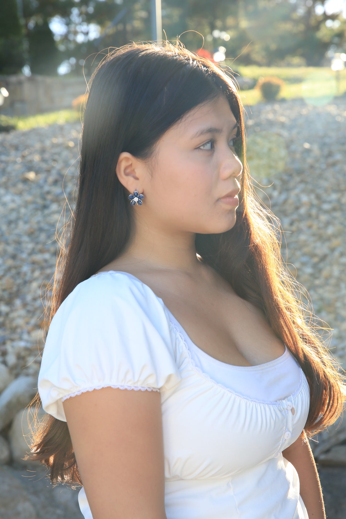 Sapphire Flow Earrings