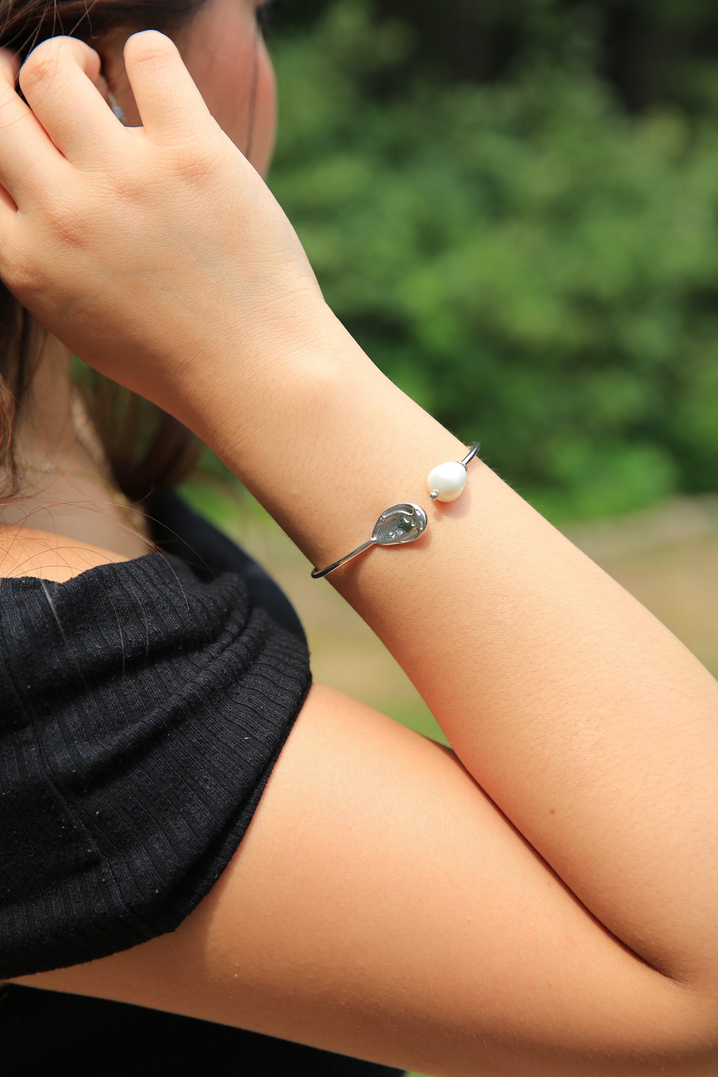 Pearl Half Circle Bracelet