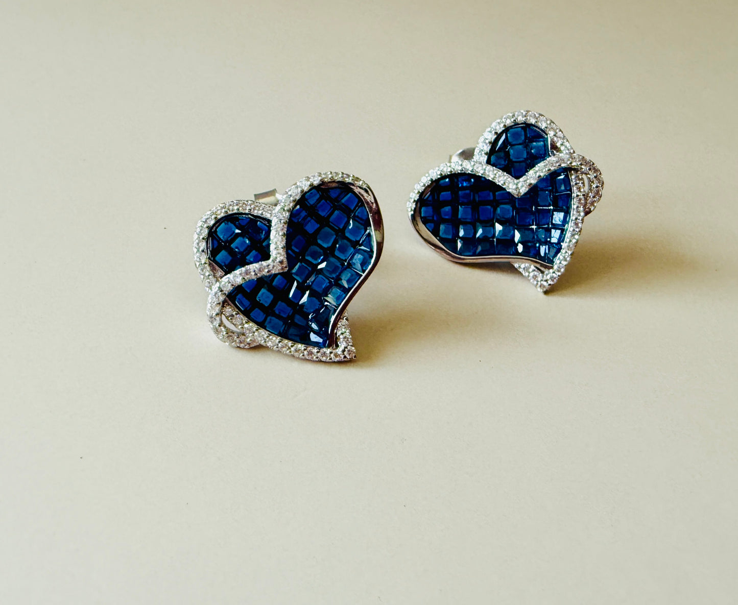 Sapphire Duet Earrings & Pendant Set
