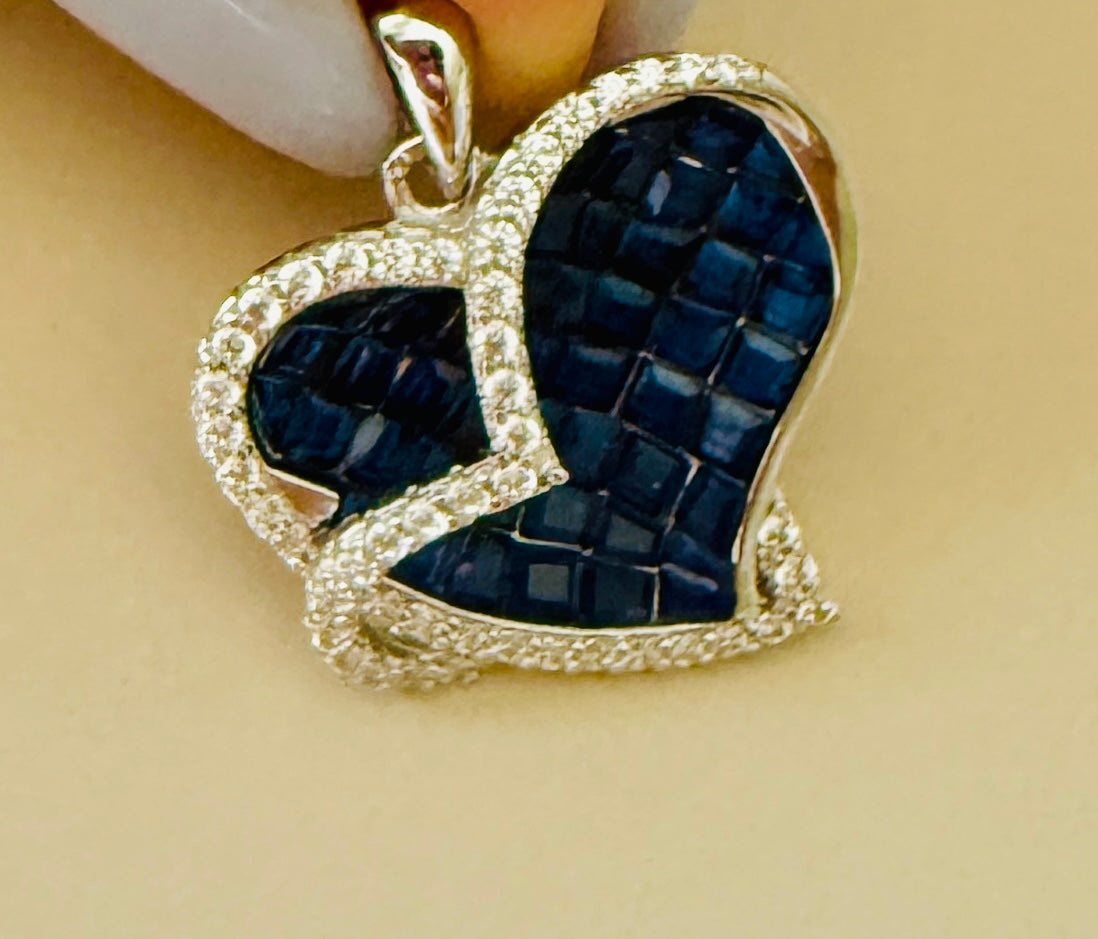 Sapphire Duet Earrings & Pendant Set