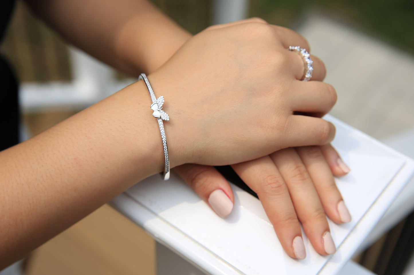 Classic sterling silver bracelet, tarnish-free and stylish for work or casual wear