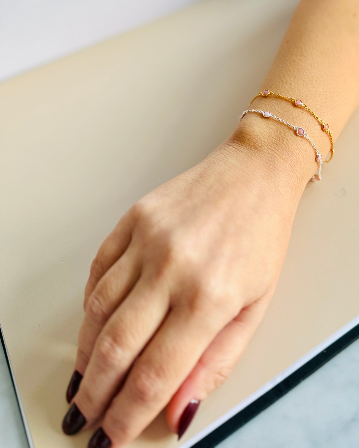 October Birthstone Bracelet — Opal