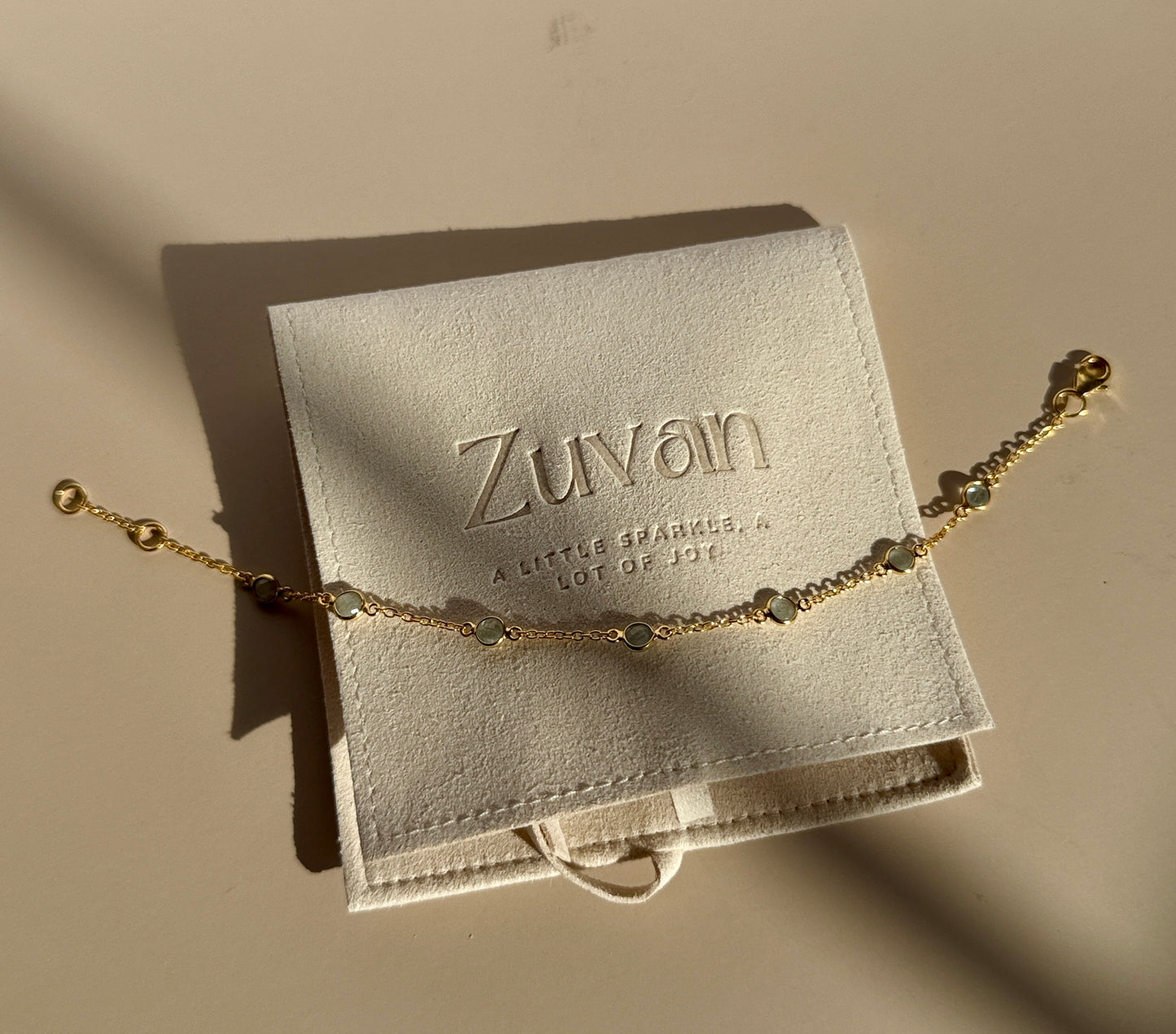 March Birthstone Bracelet — Aquamarine