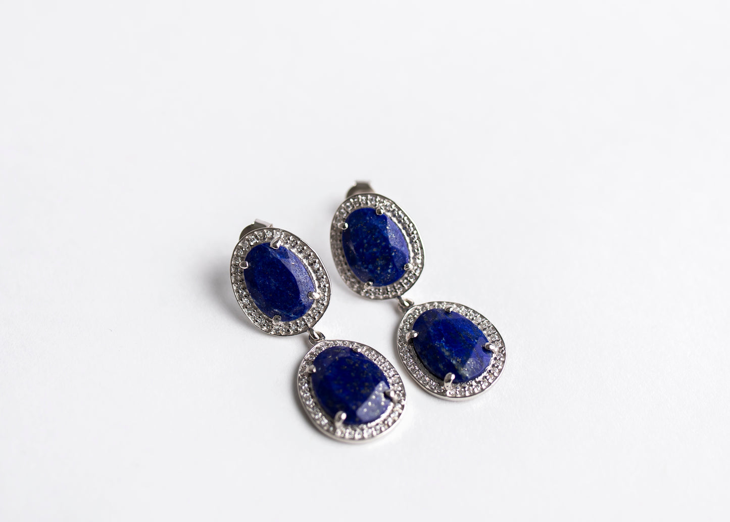 Lapis Double Drop Earrings