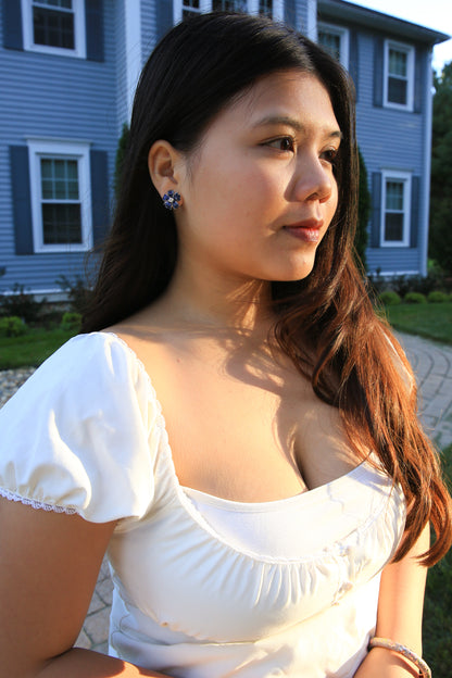 Sapphire Blossom Earrings