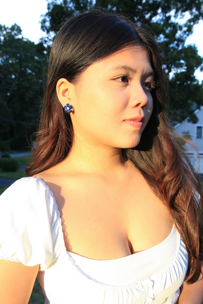 Sapphire Blossom Earrings