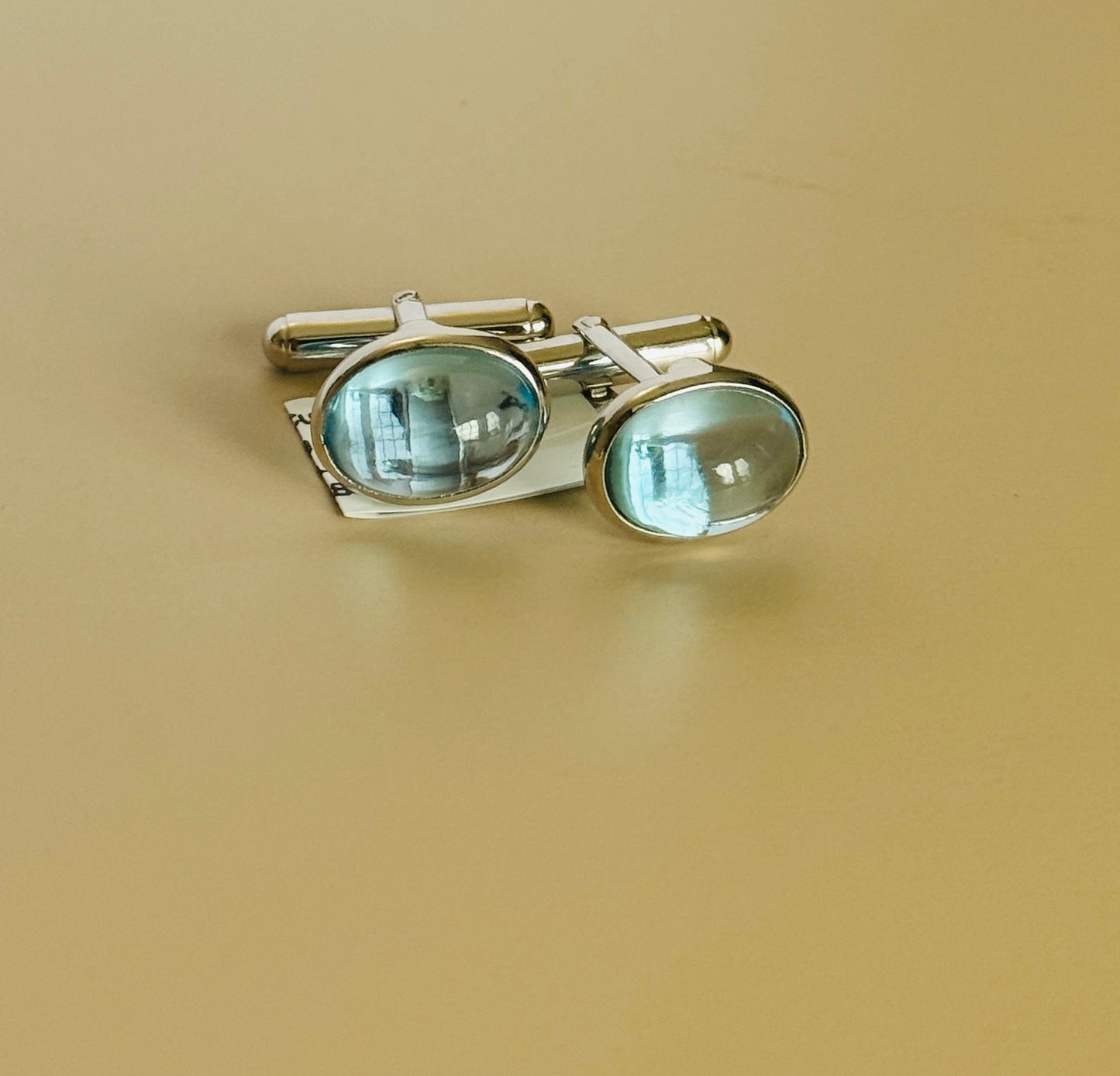 Swiss Blue Topaz Cufflinks