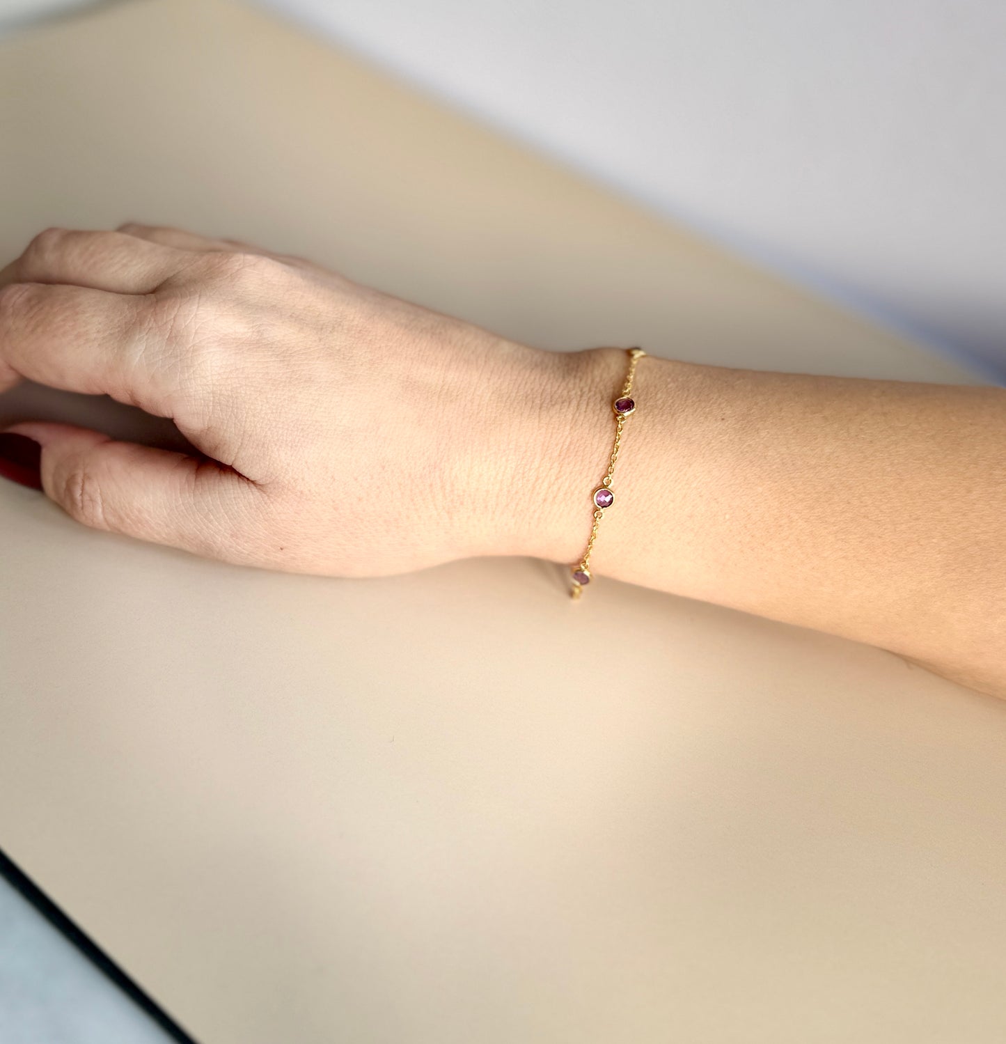 February Birthstone Bracelet — Amethyst