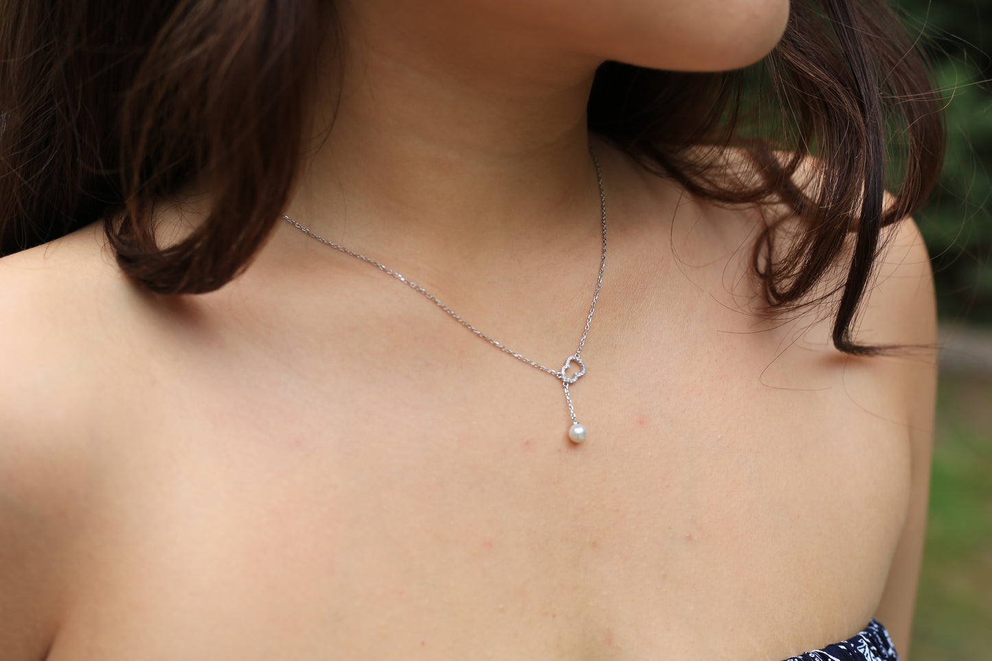 Pearl with Hand Drop Necklace Set