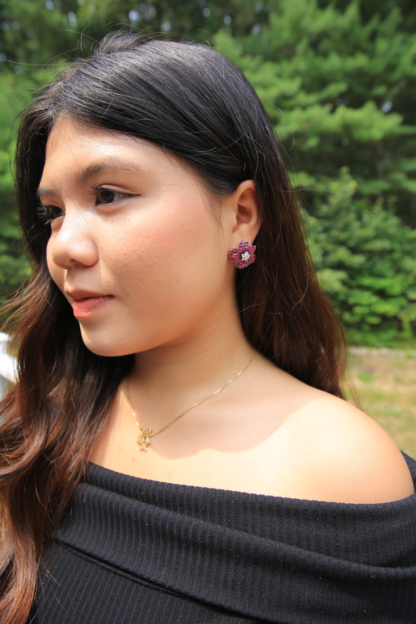 Ruby Duet Earrings II