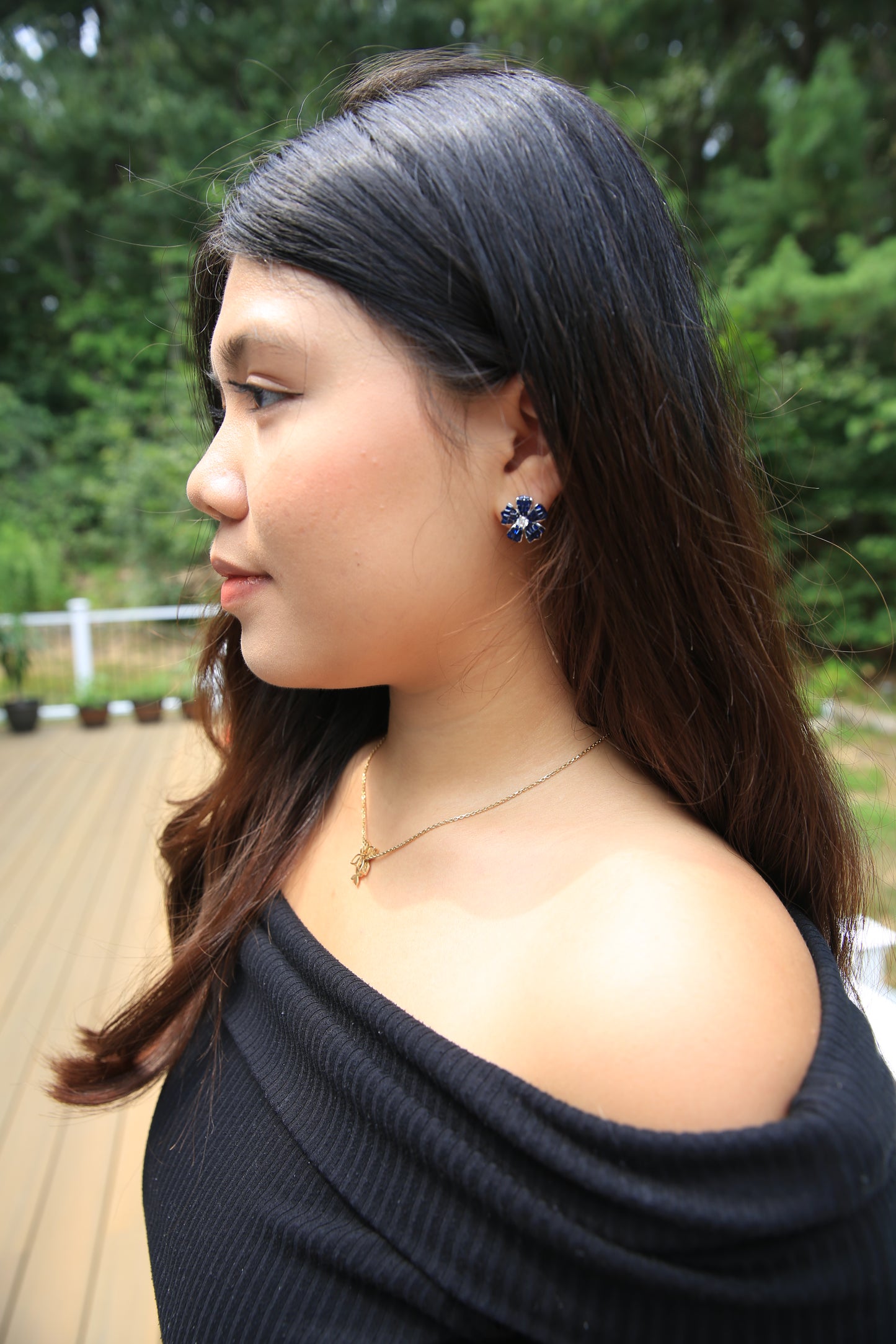 Sapphire Blossom Earrings