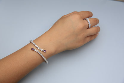 Amethyst Zirconia Bracelet