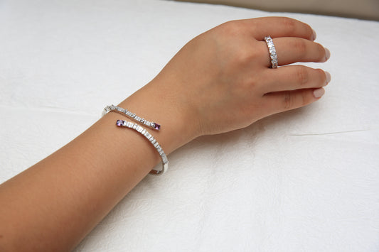 Amethyst Zirconia Bracelet