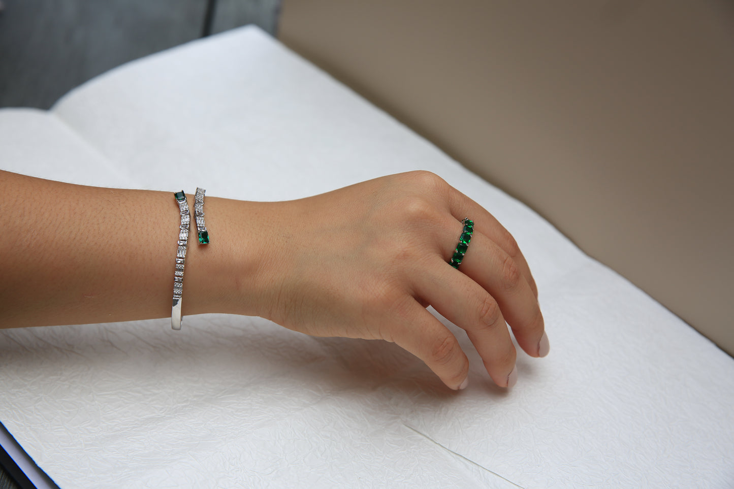 Emerald Zirconia Bracelet
