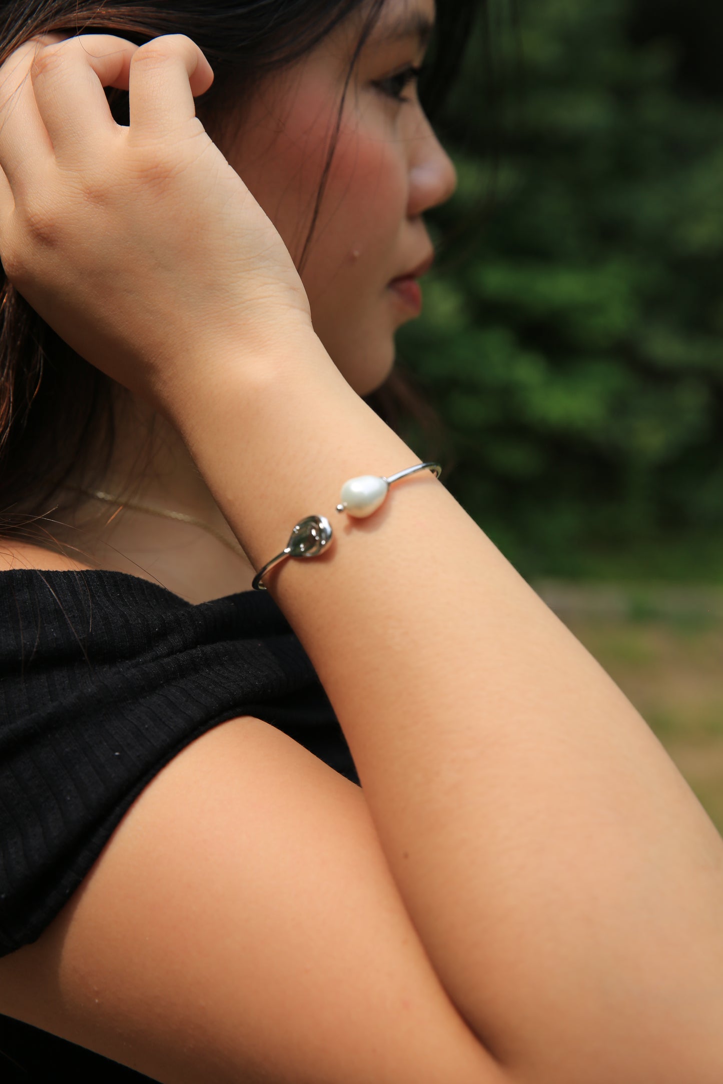 Pearl Half Circle Bracelet