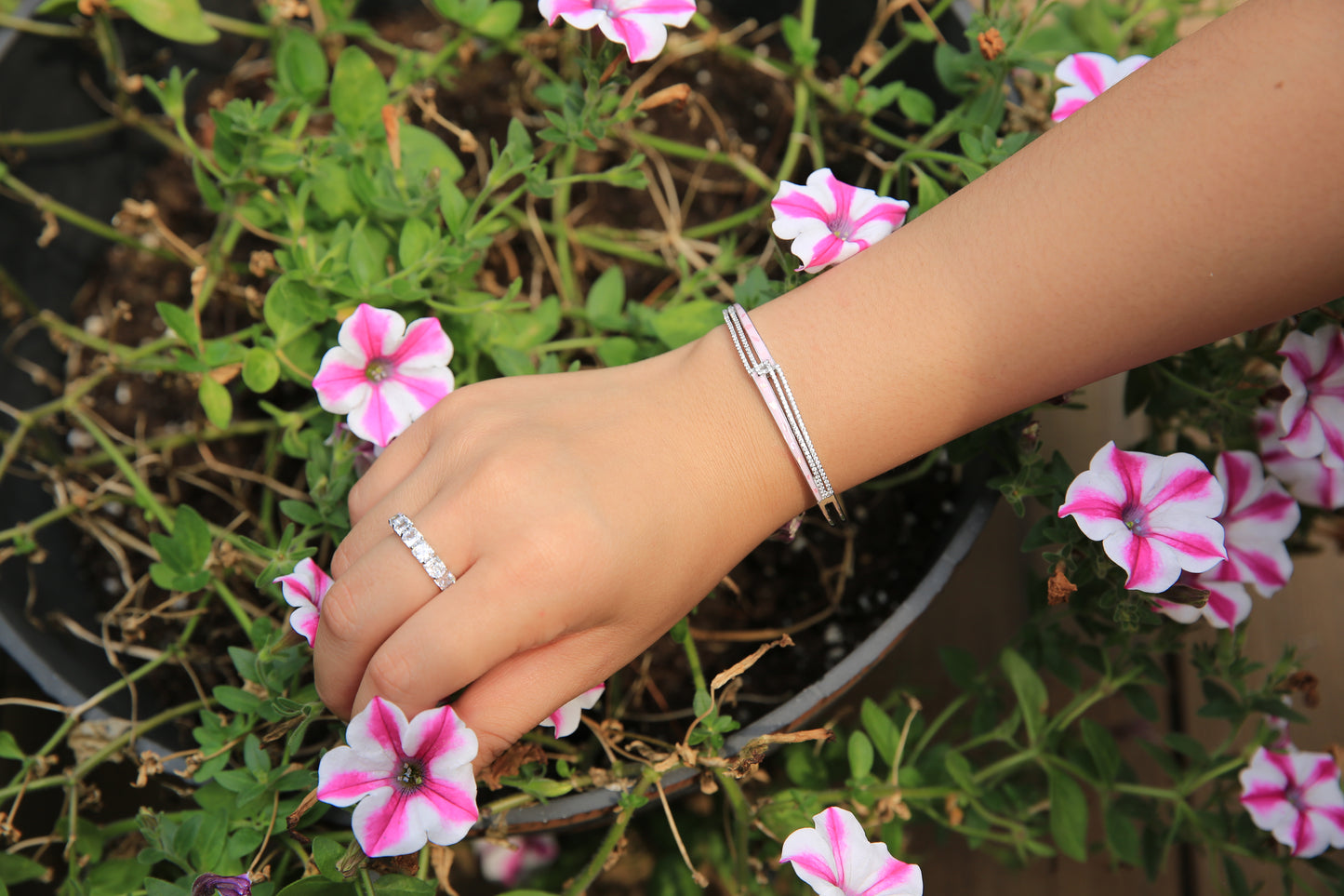 Pink Enameled Bracelet