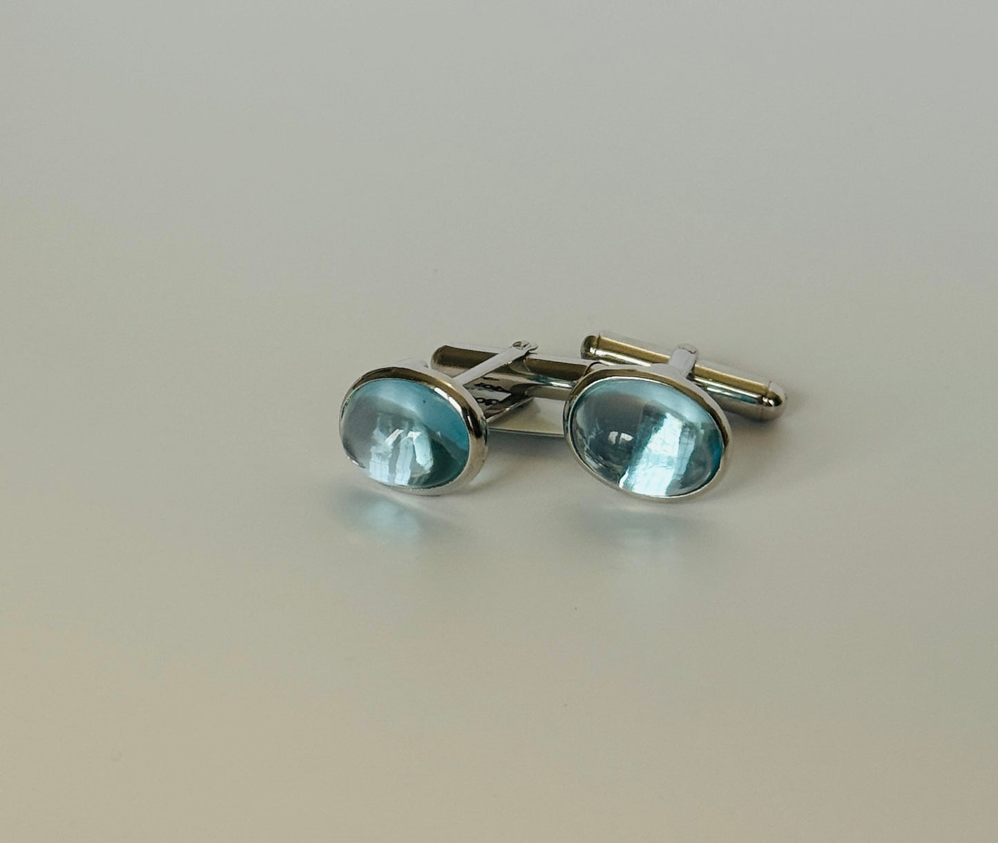 Swiss Blue Topaz Cufflinks