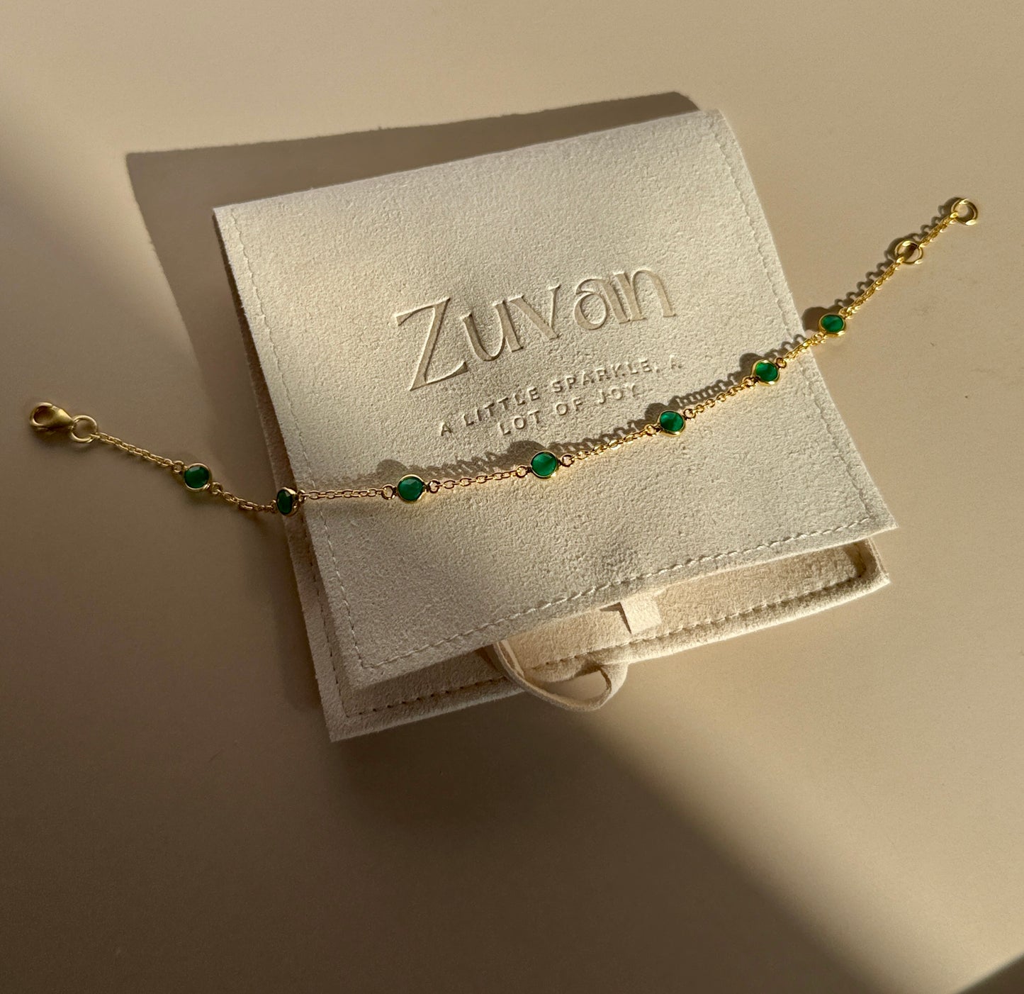 May Birthstone Bracelet — Emerald