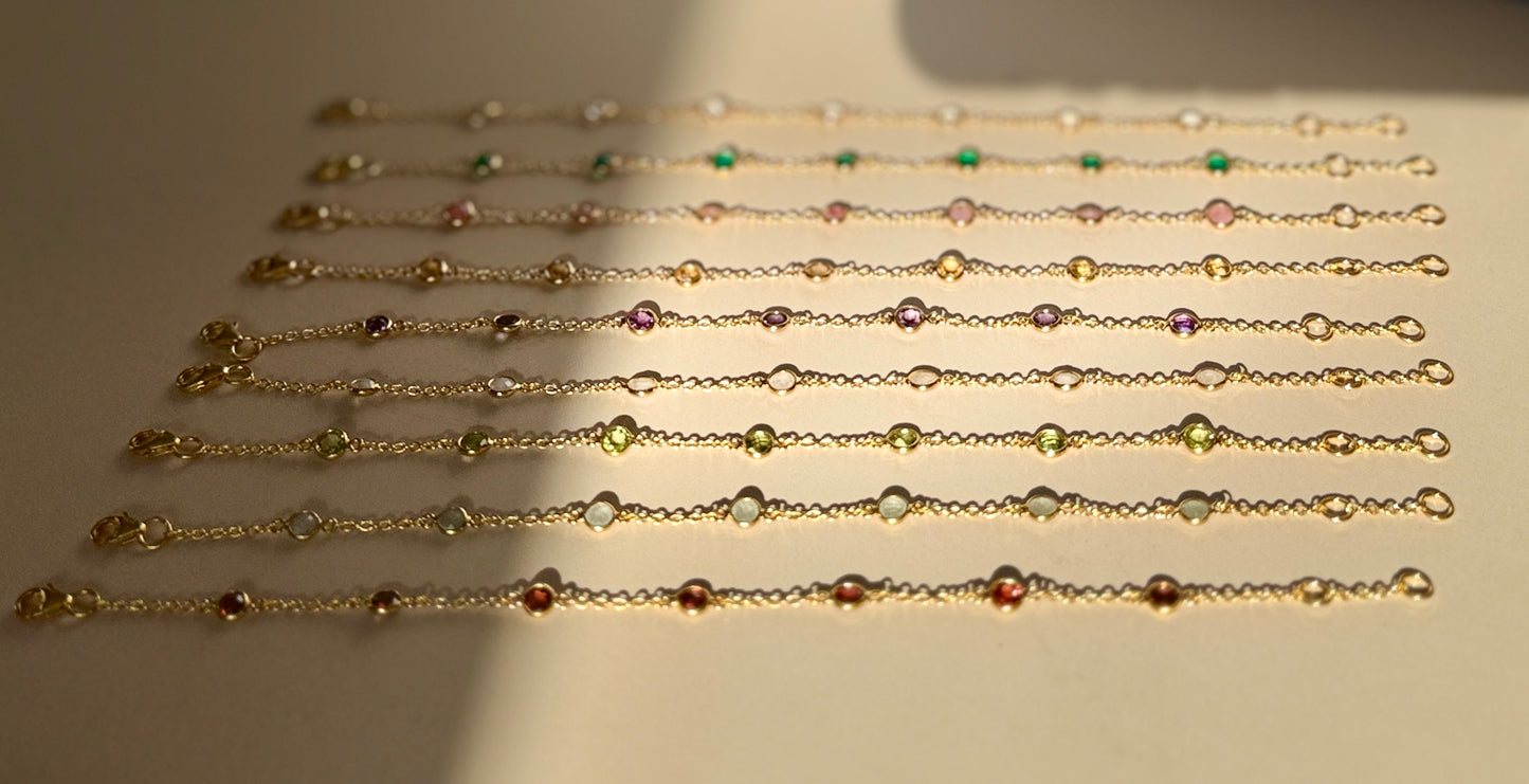October Birthstone Bracelet — Opal