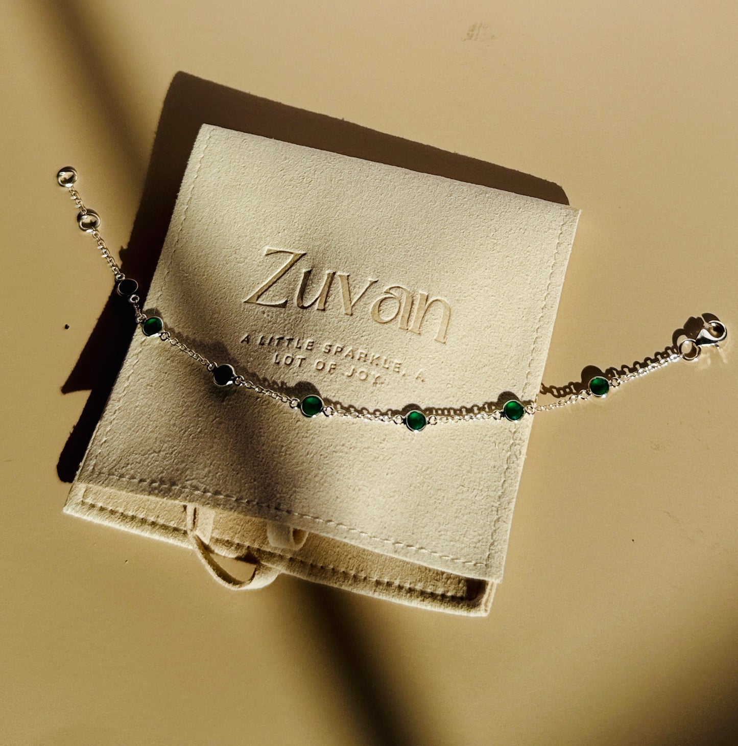 May Birthstone Bracelet — Emerald