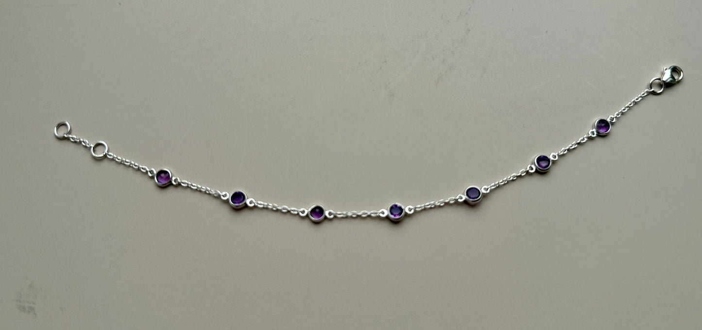 February Birthstone Bracelet — Amethyst
