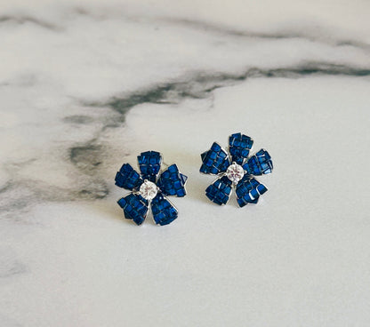 Sapphire Blossom Earrings