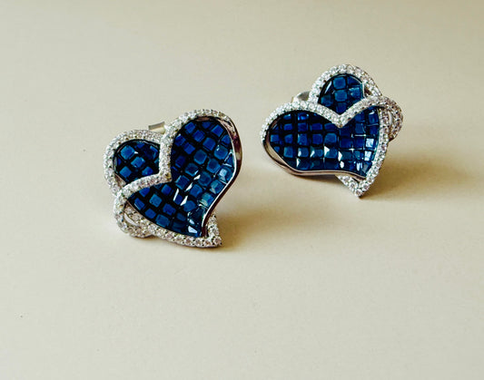 Sapphire Duet Earrings & Pendant Set
