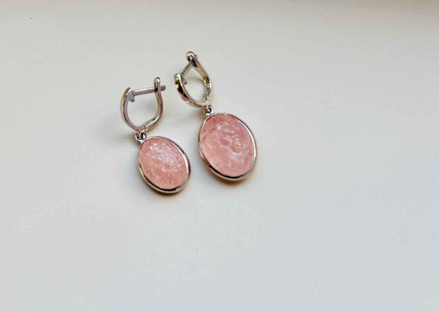 Morganite drop earrings