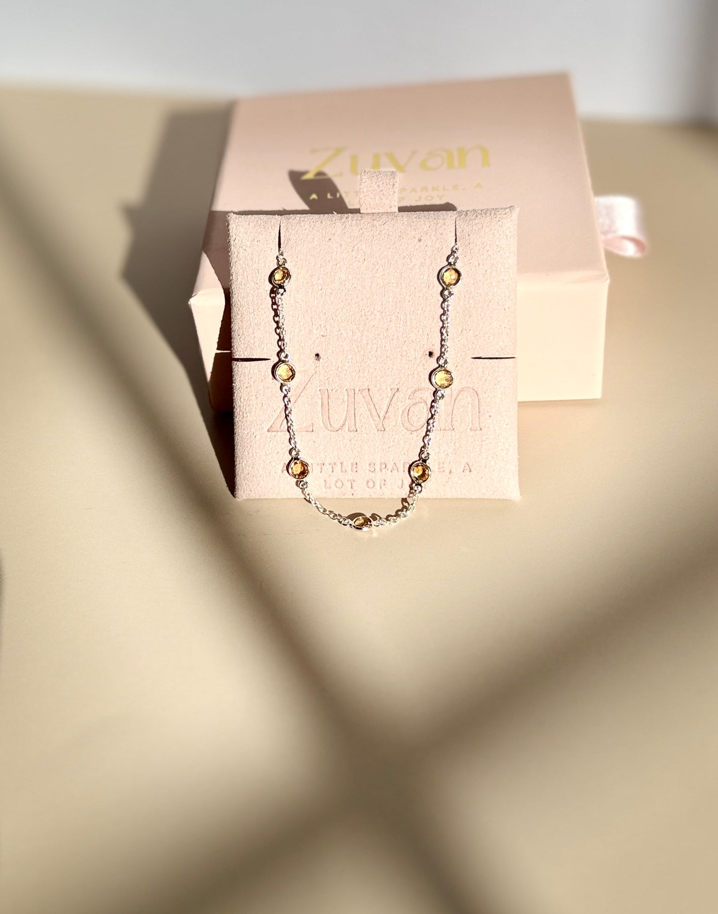 November Birthstone Bracelet — Citrine