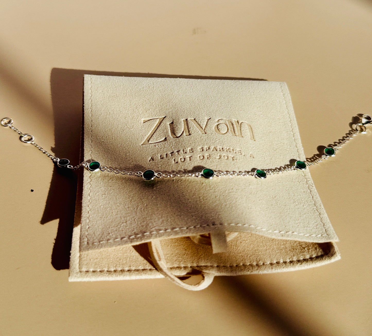 May Birthstone Bracelet — Emerald