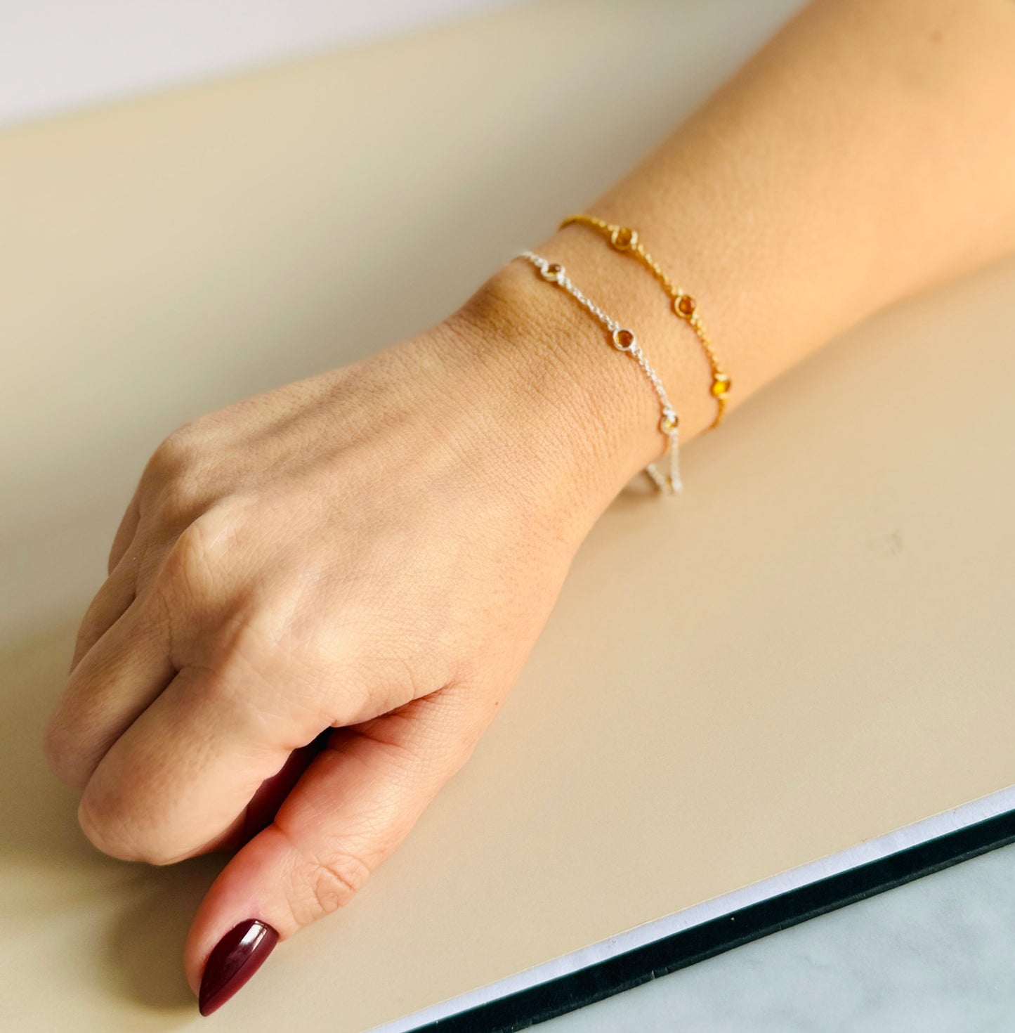 November Birthstone Bracelet — Citrine