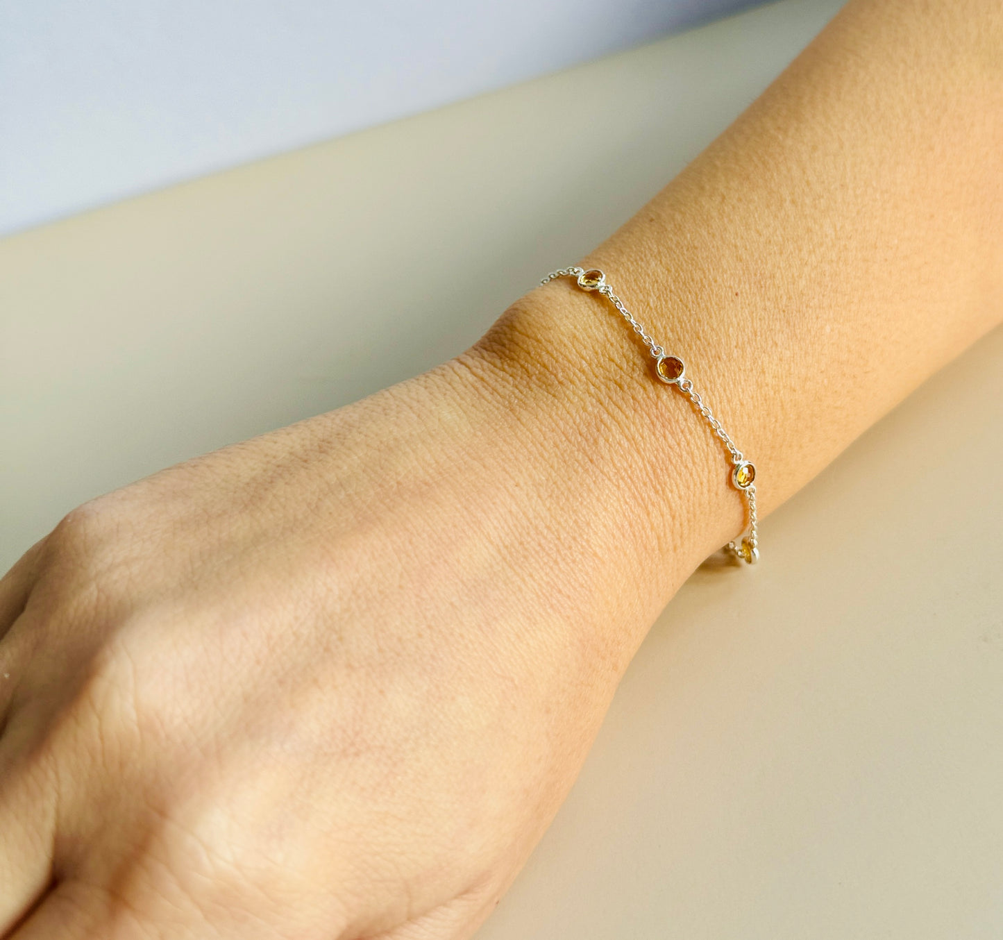 November Birthstone Bracelet — Citrine