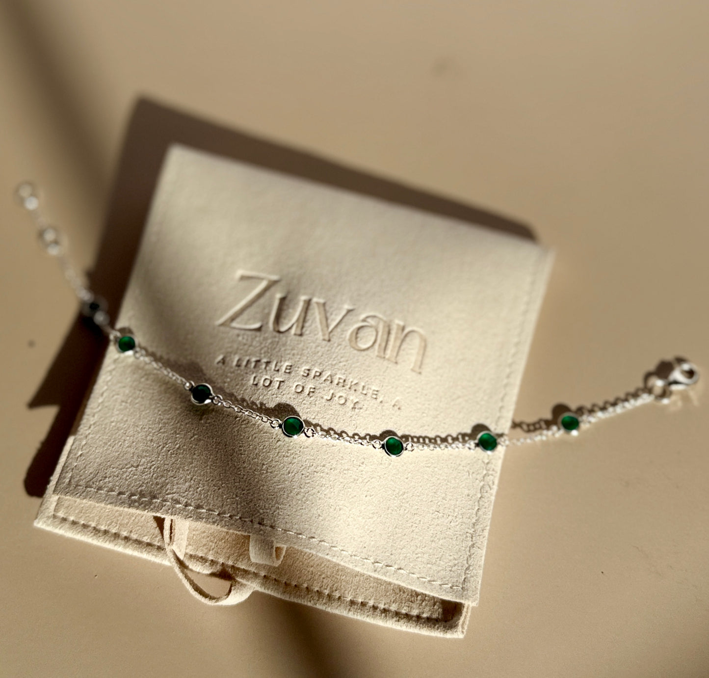 May Birthstone Bracelet — Emerald