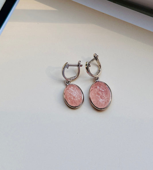 Morganite drop earrings