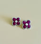 Pink Rose Earrings