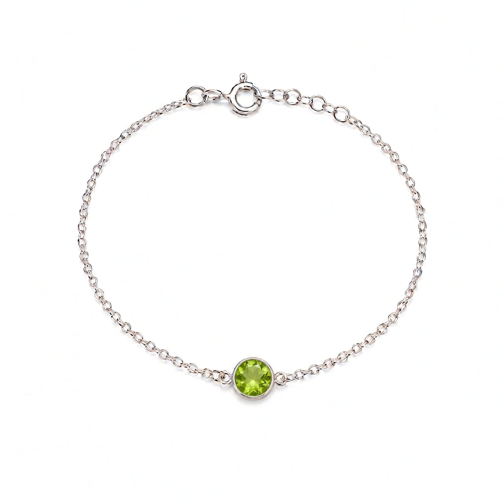 August_Peridot_birthstone_single_stone_bracelet