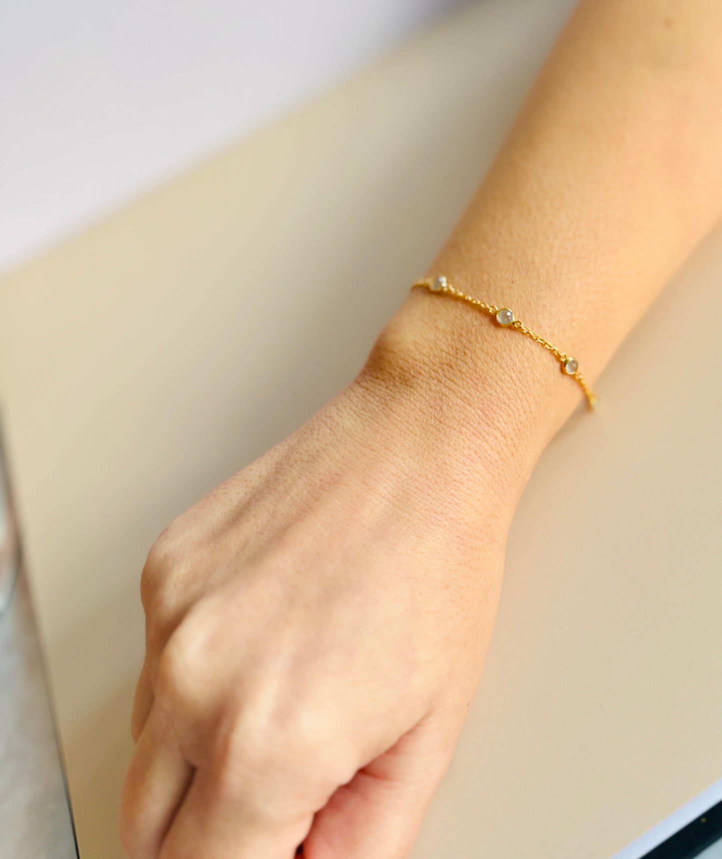 March Birthstone Bracelet — Aquamarine