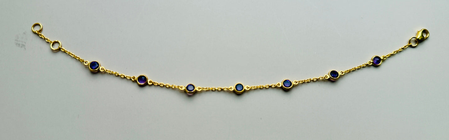 February Birthstone Bracelet — Amethyst