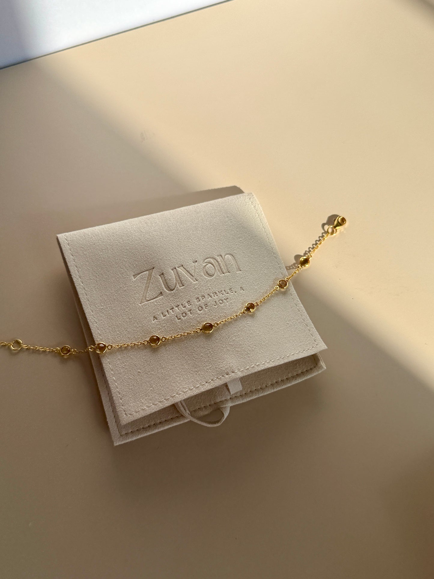 January Birthstone Bracelet — Garnet