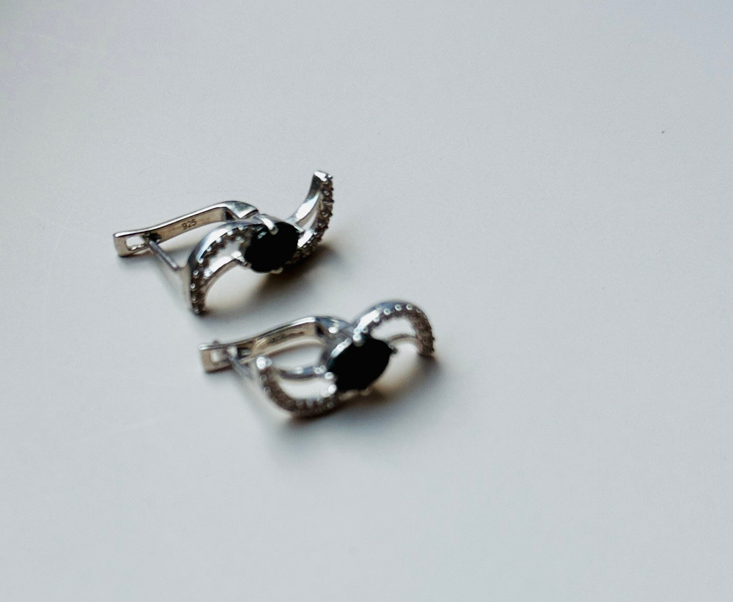 Midnight Spiral Earrings