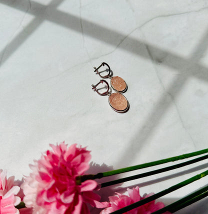 Morganite drop earrings