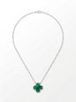 Clover necklace- malachite 