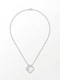 Clover necklace- mother of pearl
