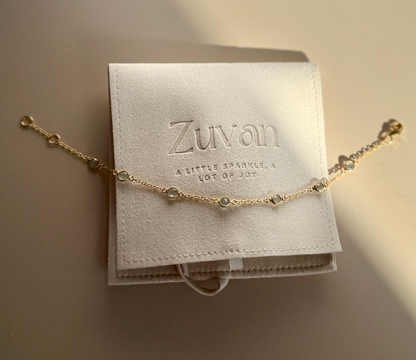 March Birthstone Bracelet — Aquamarine