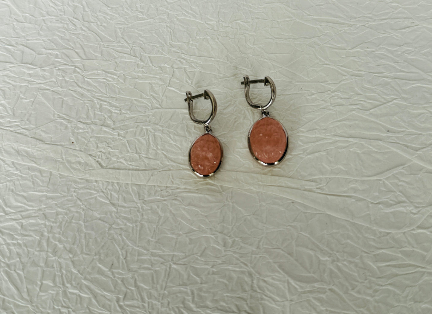 Morganite drop earrings