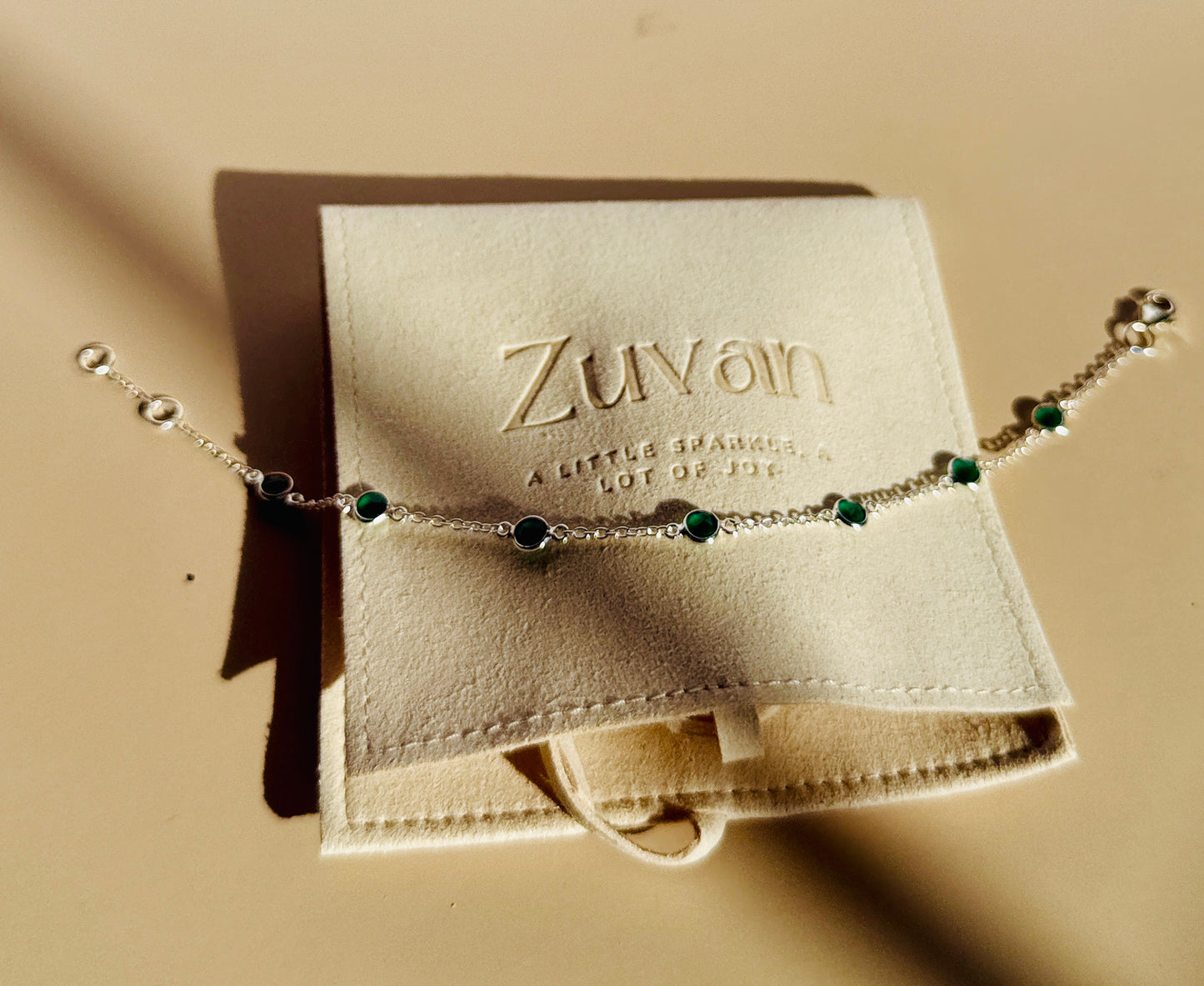 May Birthstone Bracelet — Emerald
