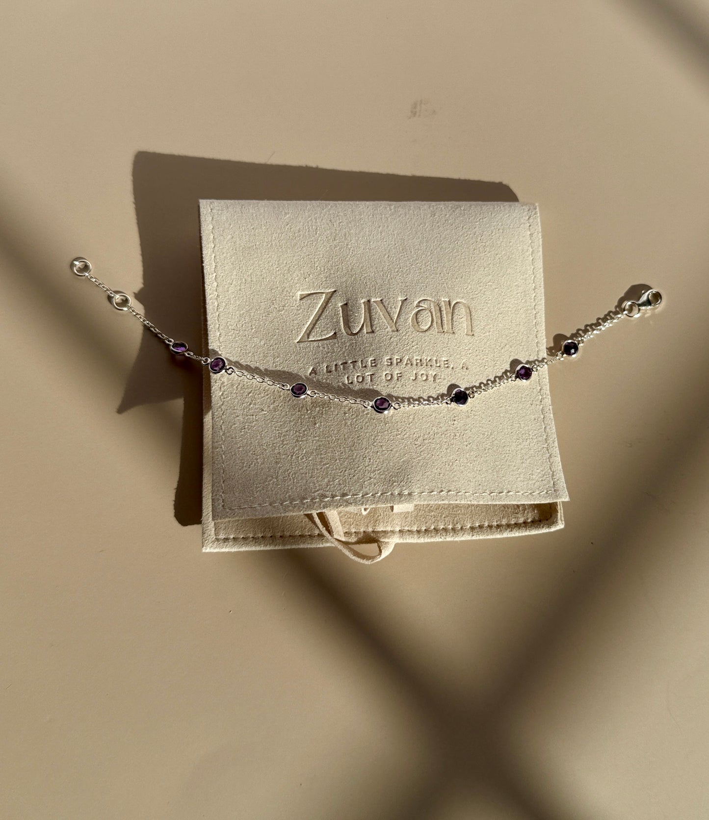 February Birthstone Bracelet — Amethyst