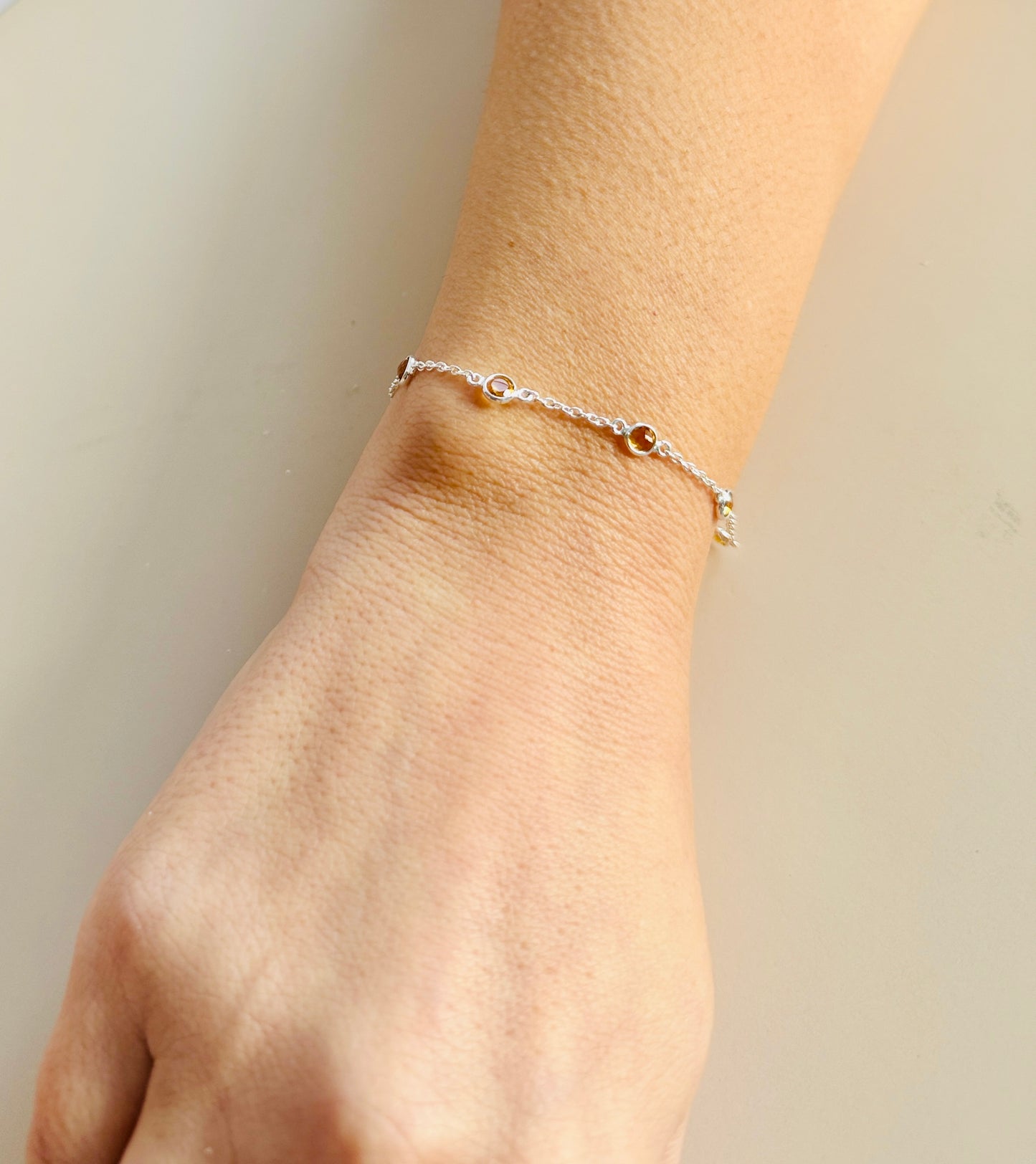 November Birthstone Bracelet — Citrine