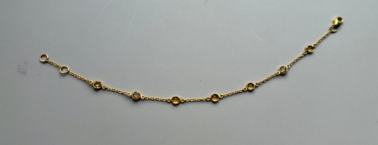 November Birthstone Bracelet — Citrine