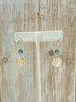 London Topaz pearl hanging earrings